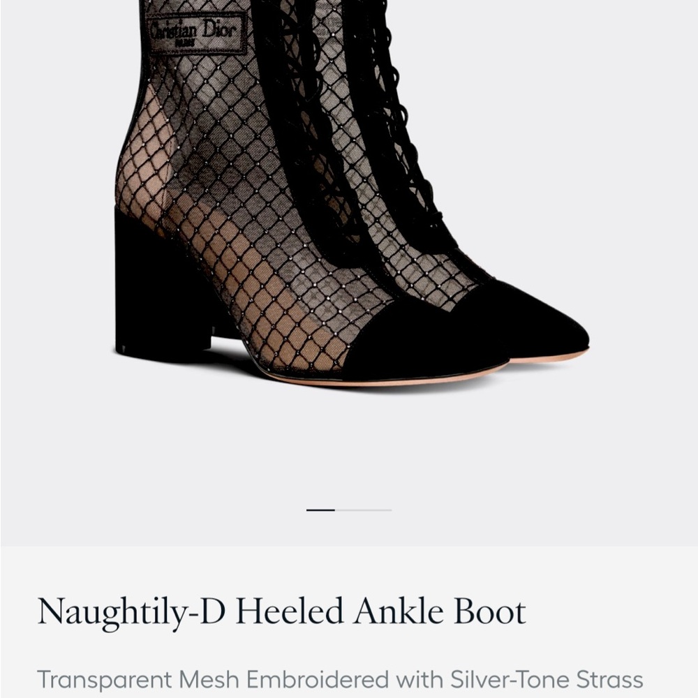 limited edition on christian dior fancy black  sparkly boot
